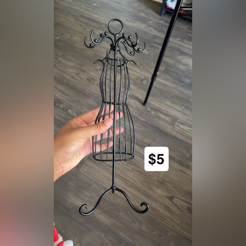 Elegant Black Wire Dress Form Wall Decor